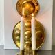 Large Antique  Brass Wall Candle holder  Sconce  height 35 cm
