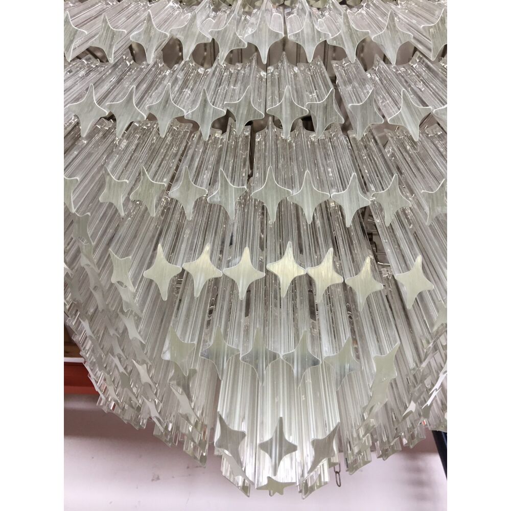 CLEAR “QUADRIEDRO” MURANO GLASS SQUARED FLUSH MOUNT by SimoEng