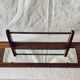 Art Deco wooden hat rack wall shelf with mirror