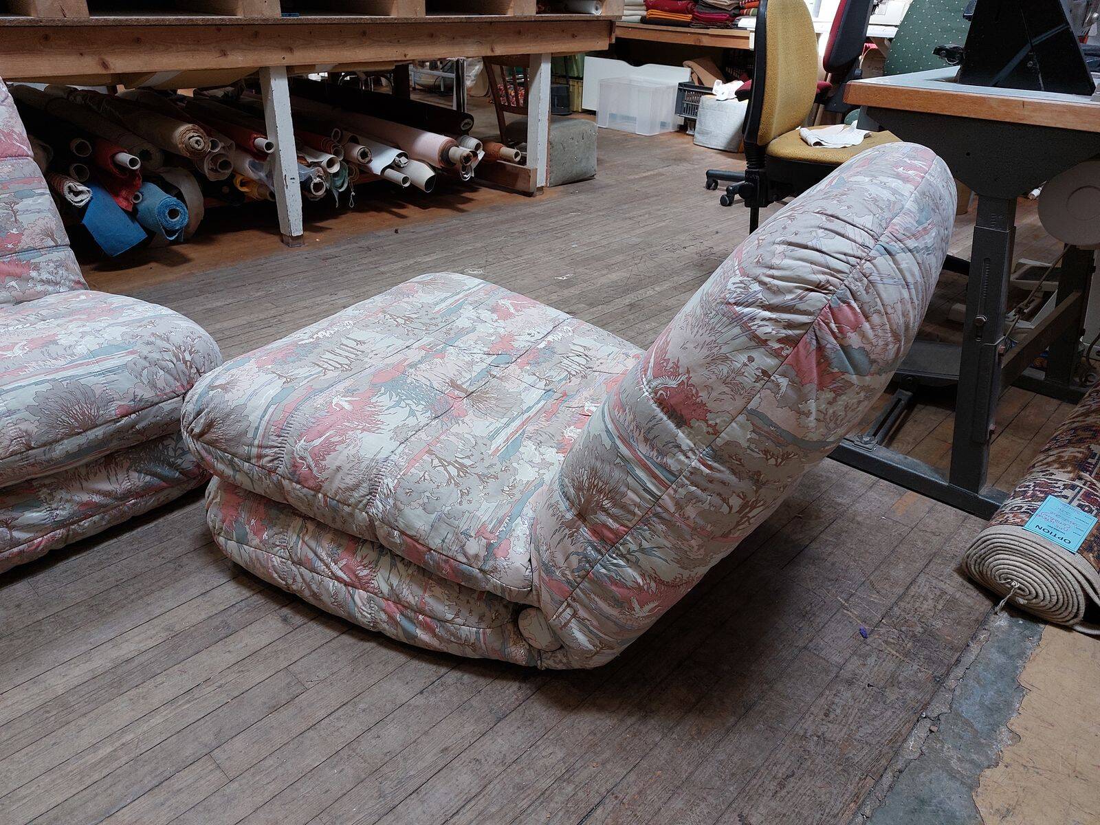 Ensemble de salon modulable vintage - Canapé 2 places + chauffeuse 1 place