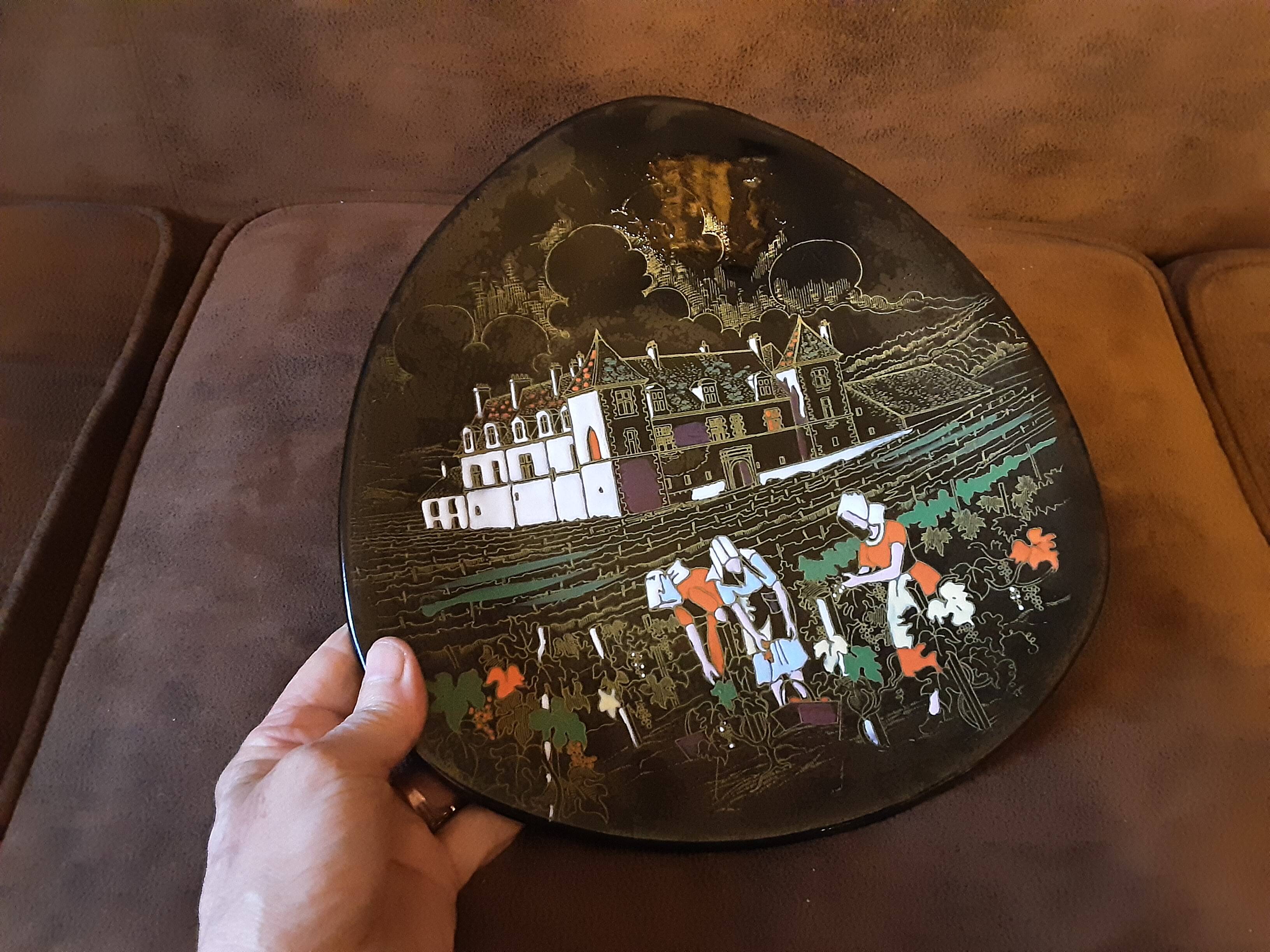 Assiette Longwy décorative