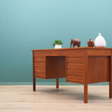 Bureau en teck, design danois, années 1970, fabriqué au Danemark