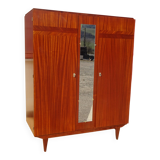 Armoire avec penderie, placage palissandre