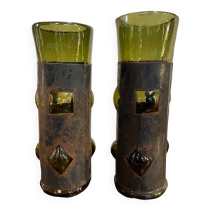 paire de vases brutalistes