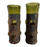 Pair of brutalist vases