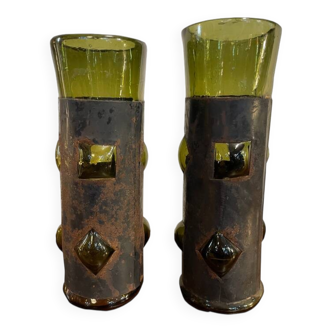 Pair of brutalist vases