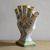 Italian Maiolica Ceramic Tulip Vase or Tulipière