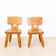 Brutalist elm chairs, 1970s, set of 2