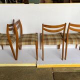 Series of 4 Scandinavian style chairs 1960