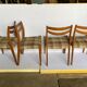 Series of 4 Scandinavian style chairs 1960