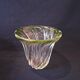 Val Saint Lambert Crystal 'Torsade' Vase in Gradient Apple Green