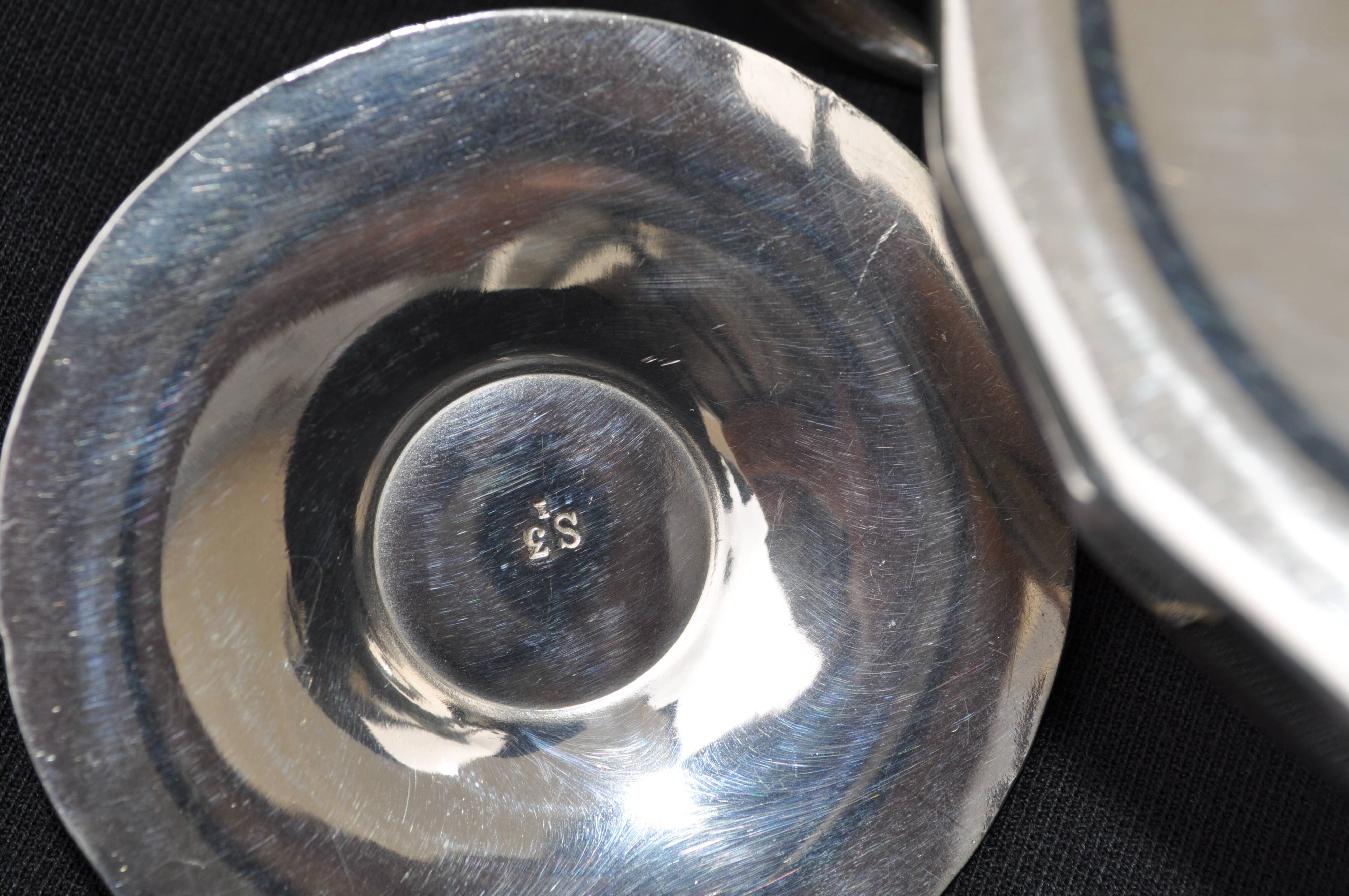 Sugar silver metal 24 gr art deco signed BB