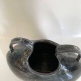 Iridescent ceramic vase with handles