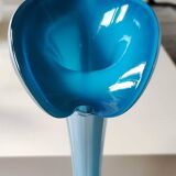 Vase Murano Calla. Forme.florale de Fleur d'Arum. Tons bleus. Haut 41 cm