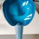 Vase Murano Calla. Forme.florale de Fleur d'Arum. Tons bleus. Haut 41 cm