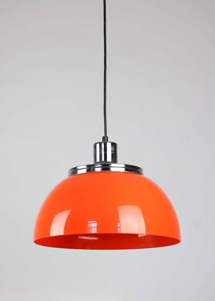 Vintage 2240 Faro pendant lamp by Luigi Massoni for Guzzini & Meblo, 1960s, set of 2