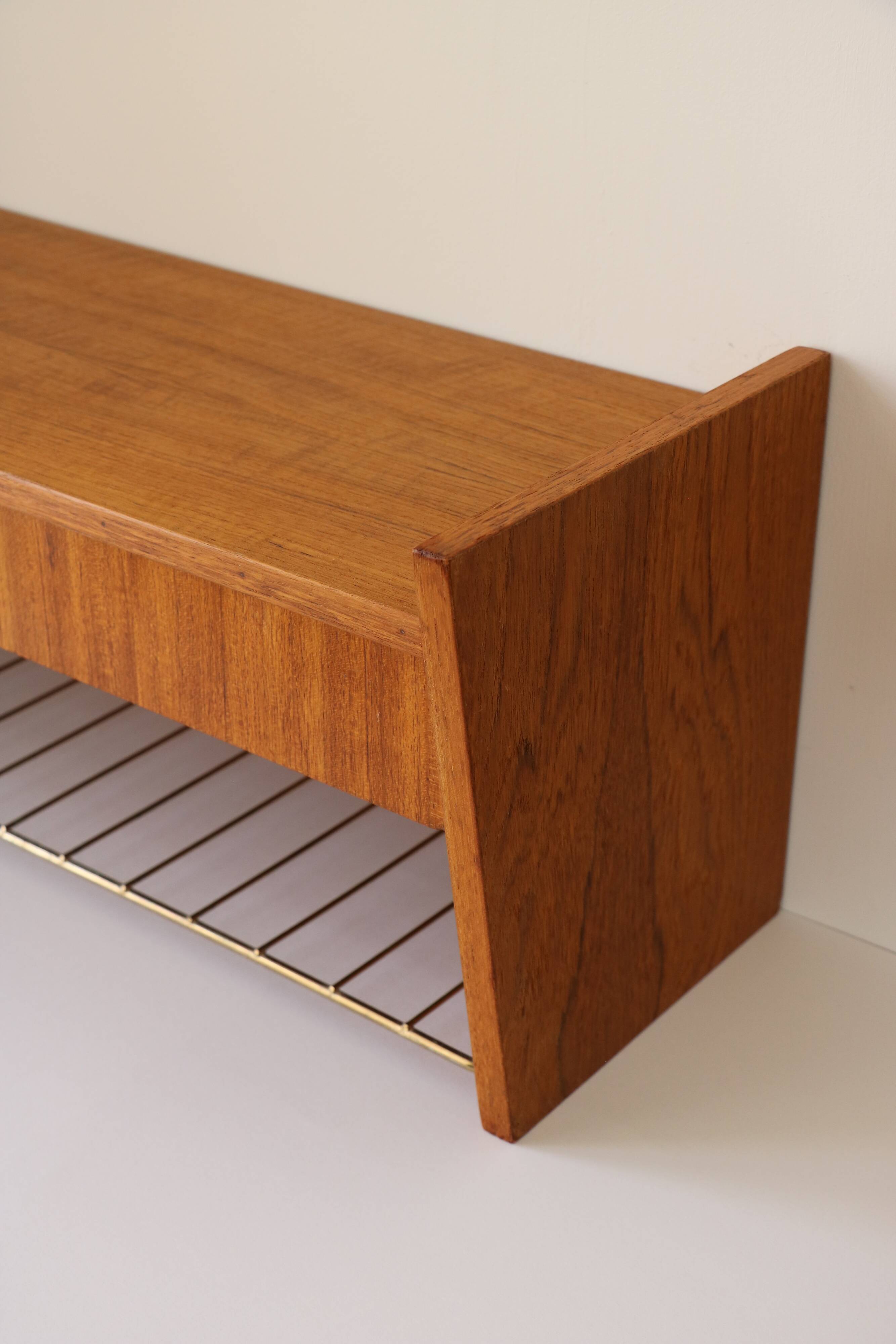 Wall console, Scandinavian entrance furniture, 1970