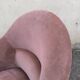 Pink velvet convertible armchair