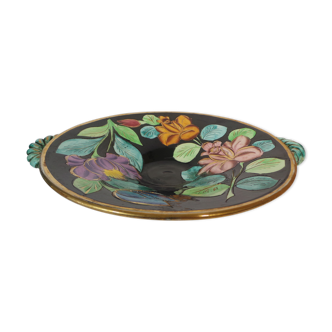 Large dish cut fruit Vallauris floral decoration