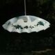 Opal glass chandelier 80s