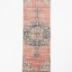3x10 Rug For Hallway Pale Red Oriental Vintage Runner Rug 91x315Cm