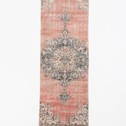 3x10 Rug For Hallway Pale Red Oriental Vintage Runner Rug 91x315Cm