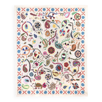 Textile suzani brode à la main 260 x 230 cm