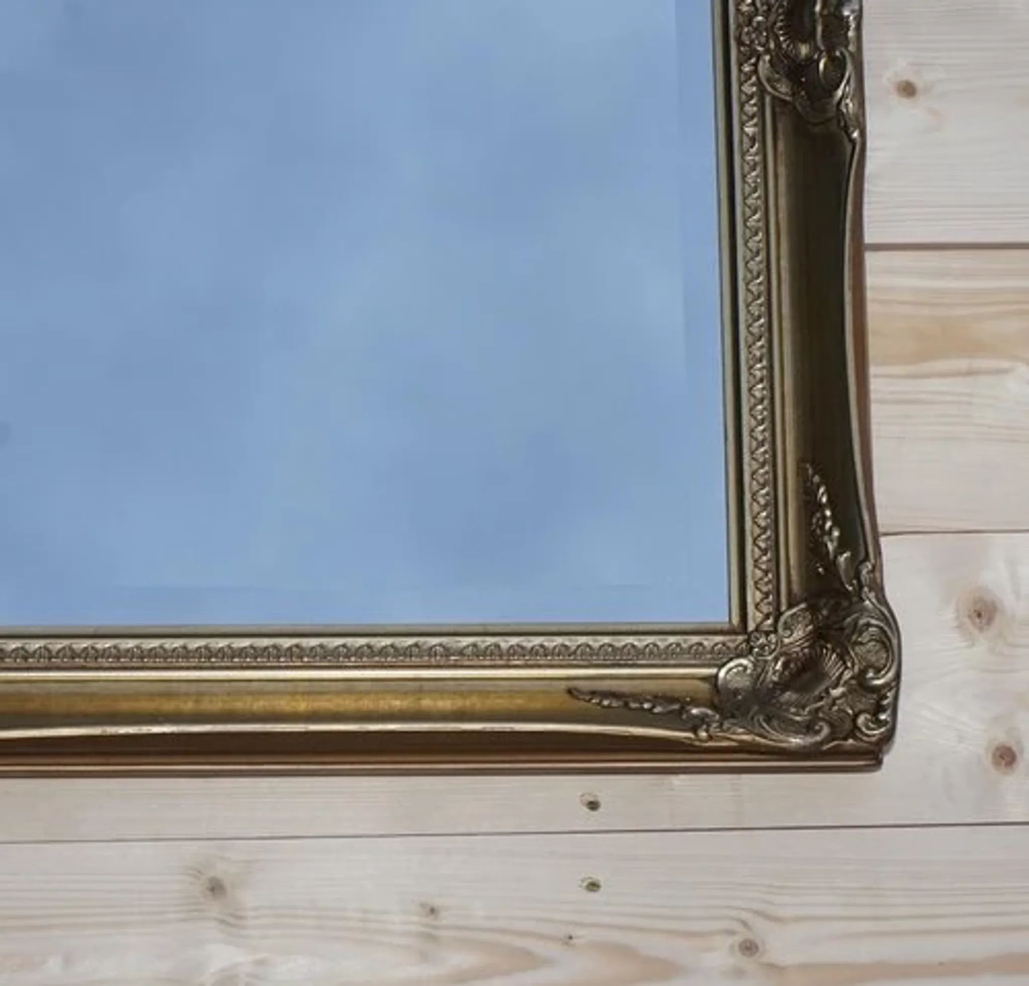 Large Bevelled Wall Mirror Ornate Vintage
