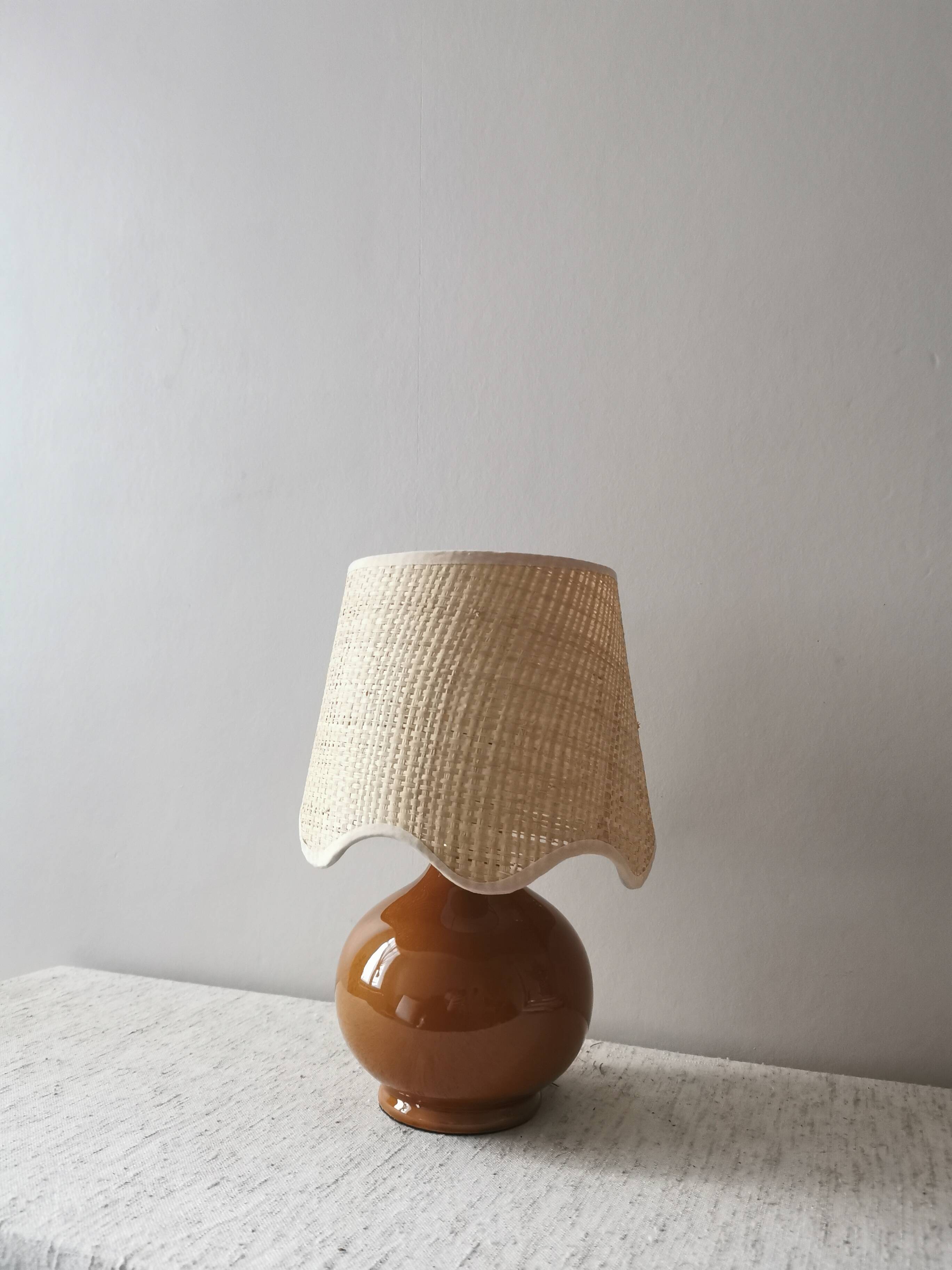 Lampe Gaston en céramique marron