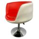 Vintage white and red shell chair / lounge chair / office chair