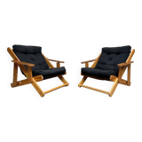 Pair of Scandinavian “Kon-tiki” armchairs by Gillis Lundgren for IKEA