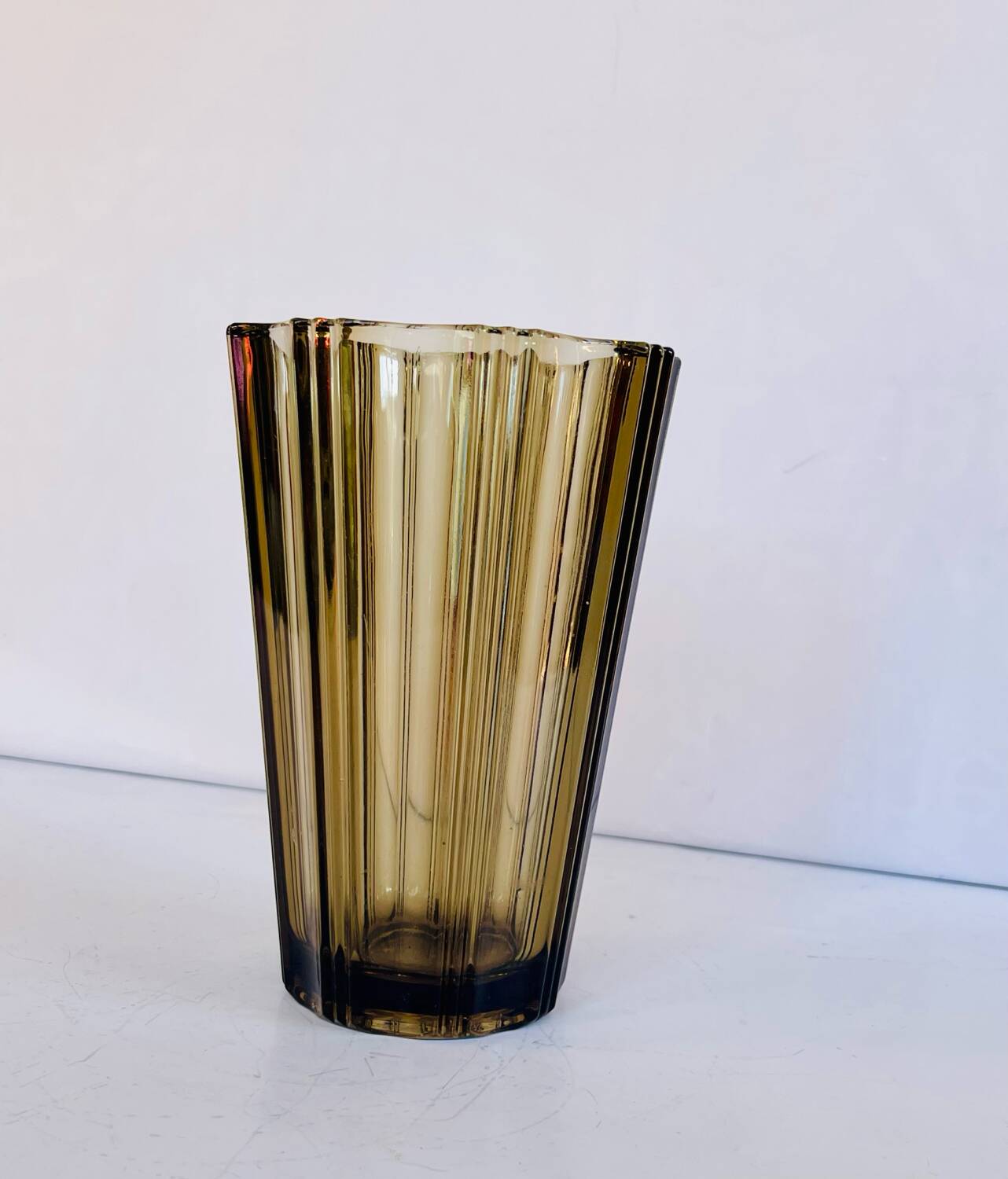 Smoked glass vase