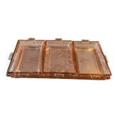 Set of 4 stackable Art Deco dishes