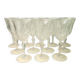 12 large cut crystal wine glasses