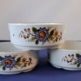 Set of 3 bowls in the Éclat model from Sarreguemines. 1960s.