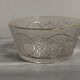 Set of 3 glass bowls with gold embellishments.