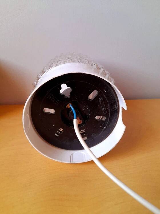 Lampe à poser en verre 1970