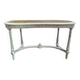 Bench - Louis XVI piano bench in cane / wickerwork