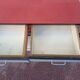 Buffet formica rouge blanc gris - année 1960