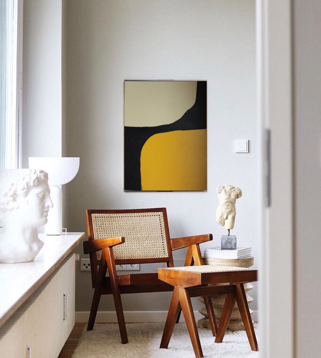 Abstract painting "Symbiose" 80x65cm for contemporary living room