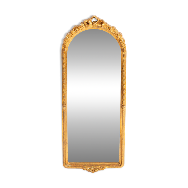Miroir décoratif doré en bois, Italie, années 1960