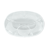 Plat en verre ciselé compartimenté