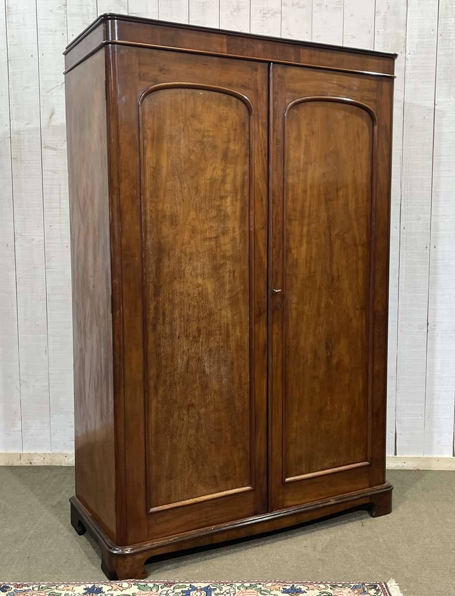 Armoire dressing Victorienne 19ème en acajou.