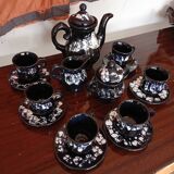Complete Vallauris Ceramic Coffee Service, 1960s. Signed.