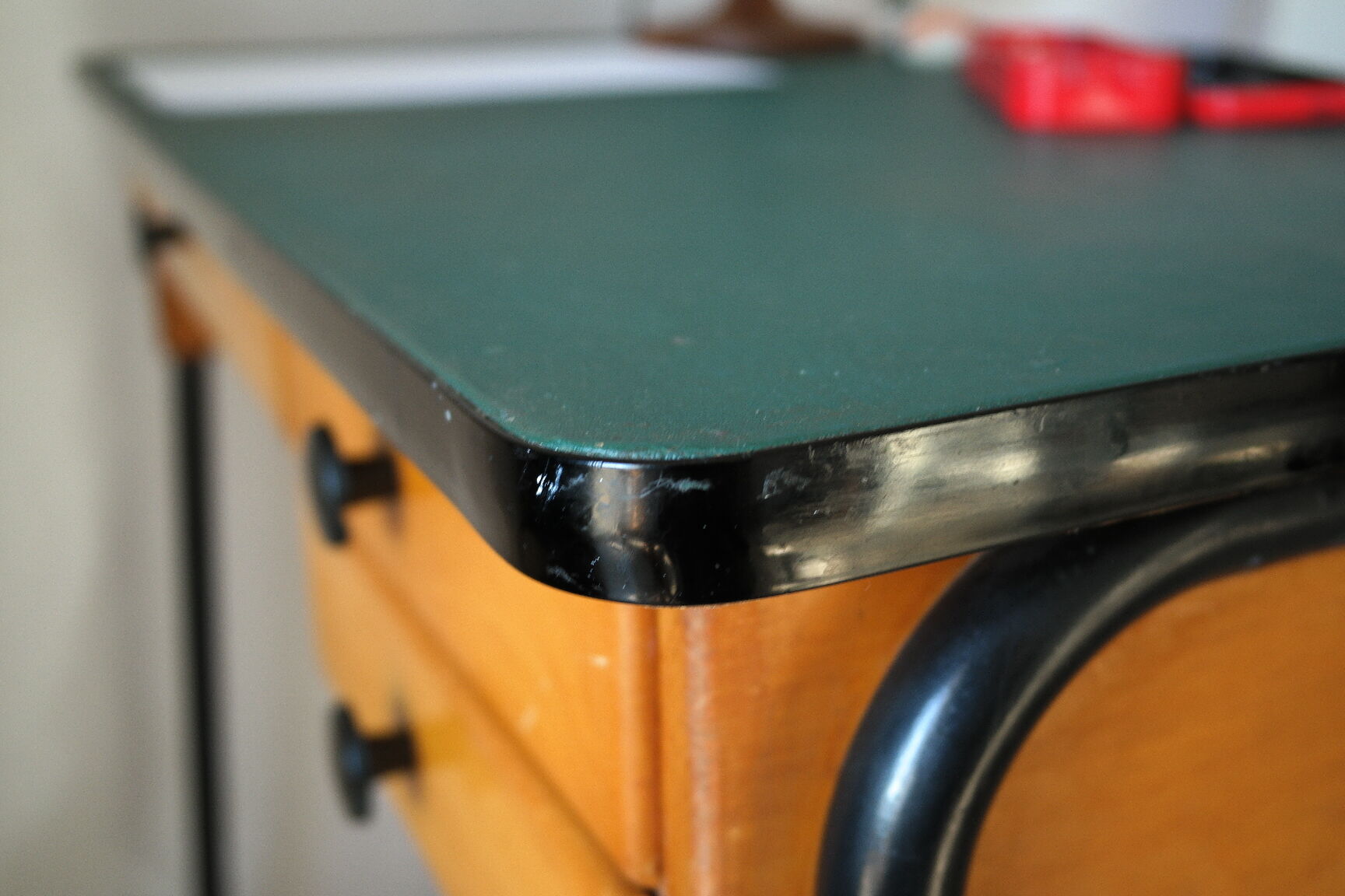 Vintage desk 60' wood and metal FORBO