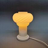 Mid Century Opaine Glass Table Lamp