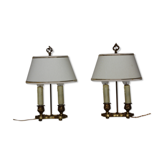 Louis XV type bronze bedside lamps