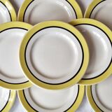 Set of 9 dessert plates Dinard de Digoin