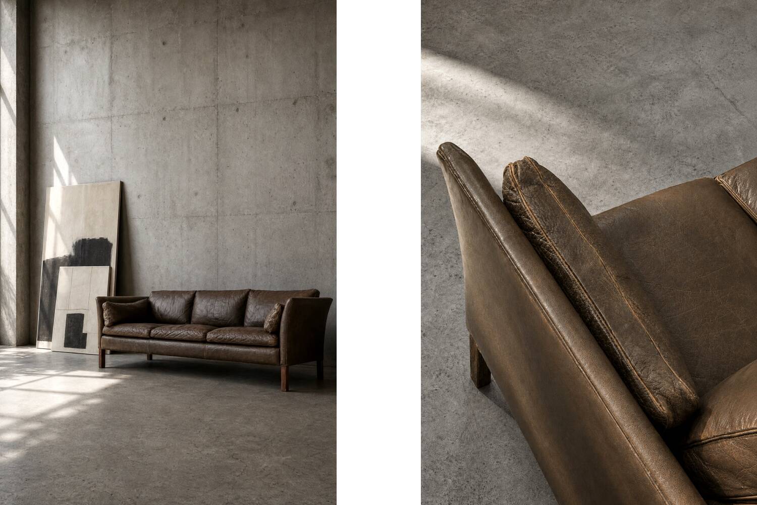Mid-Century Modern Vintage Leather Cromwell Sofa by Arne Norell, 1960s