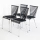 Set of 4 chairs "scoubidou", France, 1960s